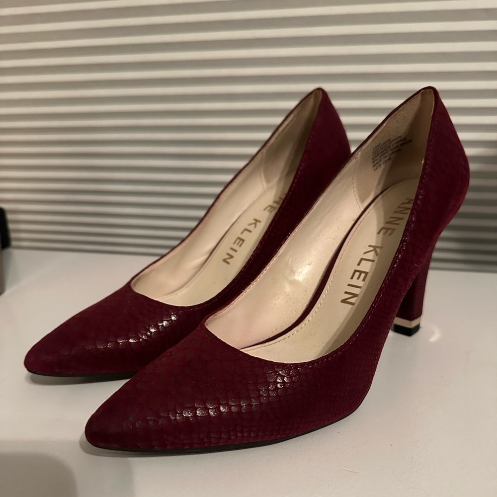 Anne Klein Burgundy Heels